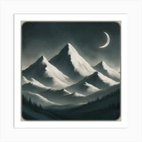 A Night In The Mountains (2) Art Print