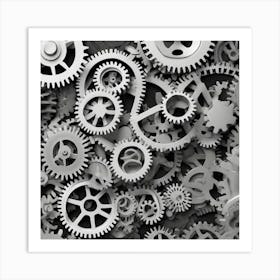 Gears Background 18 Art Print