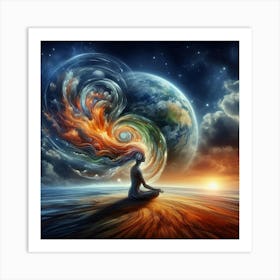 Meditating Woman Art Print