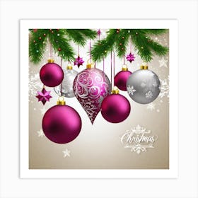 Christmas Ornaments 87 Art Print