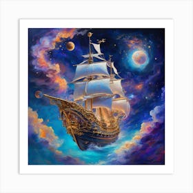 Ship In The Sky Art Print