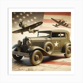 Vintage American Car Art Print