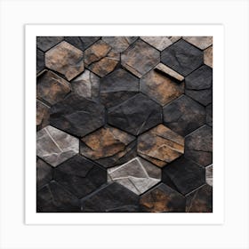 Photography Of The Texture Of A Mosaic Of Stone Art Print