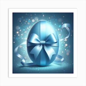 Egg With Bow Art Print