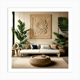 Ultra Realistic Photo Of Bali Inspired Cream Stone (15) Art Print