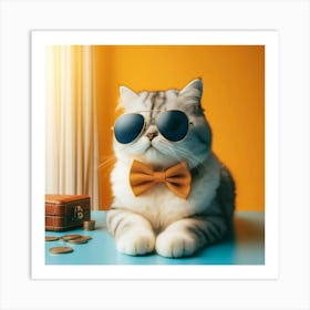 Cat In Sunglasses 3 Art Print