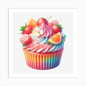 Rainbow Cupcake 8 Art Print