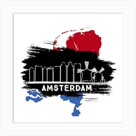 Amsterdam Skyline Art Print