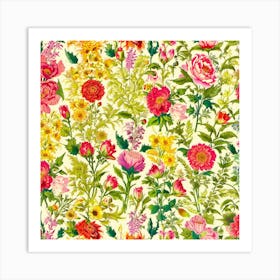 Floral Shabby Chic Art Print