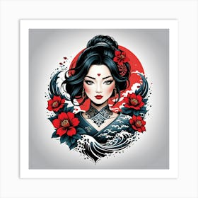 Geisha Tattoo Art Print