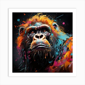 Graffiti Gorilla Art Print