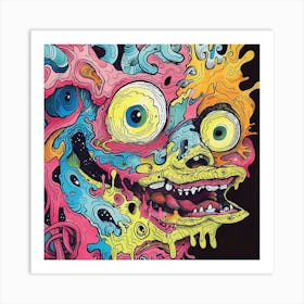 Psychedelic Monster Art Print