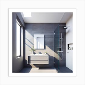 Modern Bathroom Art Print