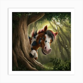 A Whimsical And Captivating Illustration Of A Hors Sxtgcwbstgmsqmzzwf3ufw 0pxpn0swroutzqg Zbig7a Art Print