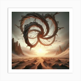 Spirals In The Desert Art Print