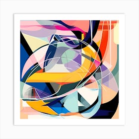 Abstract Shapes Print, Vibrant Colors Art Art Print