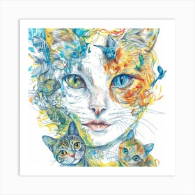 Cat Portrait Art Print