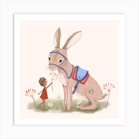 Hare Friend Square Art Print