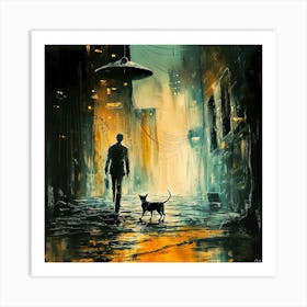 Cat-Human Encounters Of The Third Kind (VI) Art Print