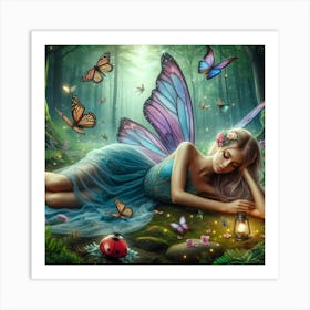 Fairy In The Forest 50 Art Print