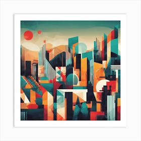 Abstract Cityscape 6 Art Print