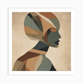 Abstract Portrait Of A Woman Art Print