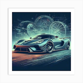 Futuristic Sports Car 70 Poster