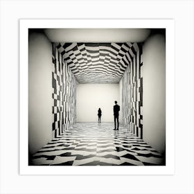 Black And White illusion Art Print