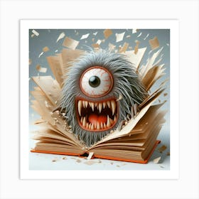 Monster In A Book Art Print