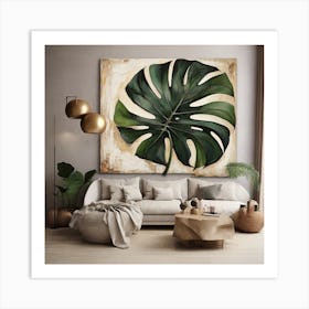 Large Monstera leaf 5 Art Print