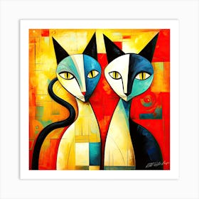 Cats Picasso - Types Of Cats Art Print