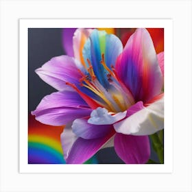 Rainbow Flower 6 Art Print