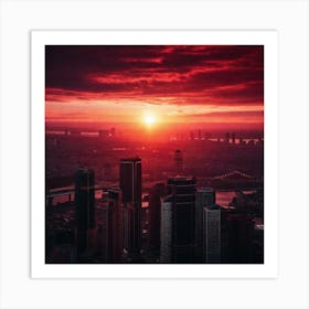 Sunset Over Moscow Art Print