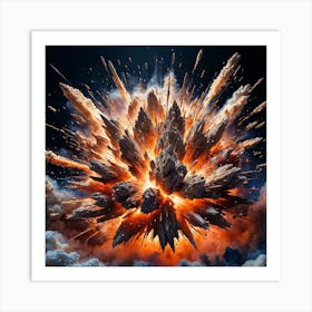 Explosion In Space Art Print