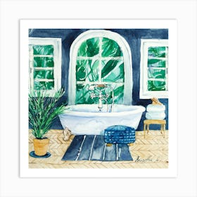 Tropical Bathroom1 Art Print