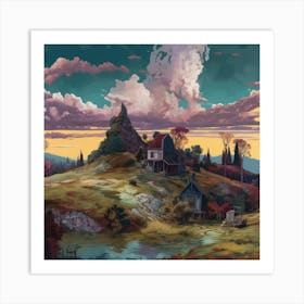 House On A Hill Art Print