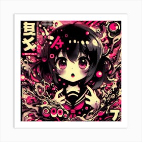 Anime Poster Girl Cover Art Art Print