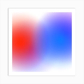 Abstract Red And Blue Blurred Background Art Print