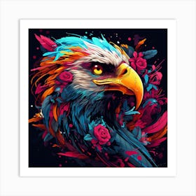 Colorful Eagle Art Print