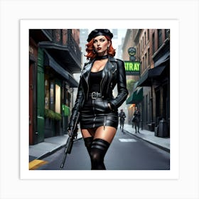 Lady In Black 1 Art Print