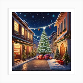 Christmas Street Art Print