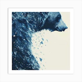 Bear Market Symbols With Shattered Glass Effects Digital Art Art Print