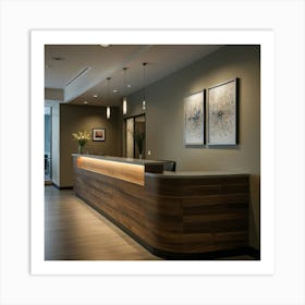 Default Create Unique Design Of Clinic Front Desk Wall Art 2 Art Print