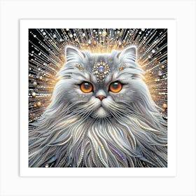 Feline Cat Creative Artwork Illustration 101 Art Print