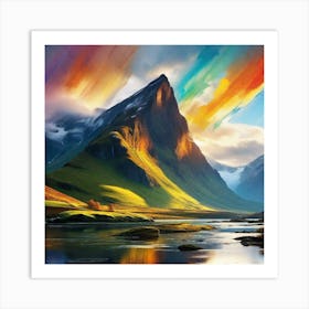 Rainbow Mountains 5 Art Print