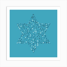 Star Of David In Dots Pattern 1 Art Print