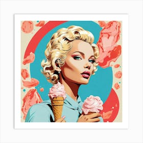 Ice Cream Girl 7 Art Print