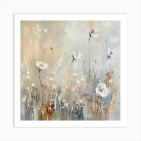 White Poppies 12 Art Print