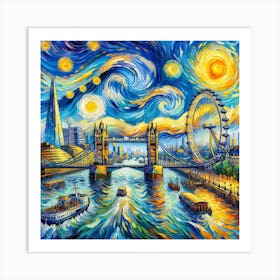 London S Whirl: A Van Gogh Reverie Art Print