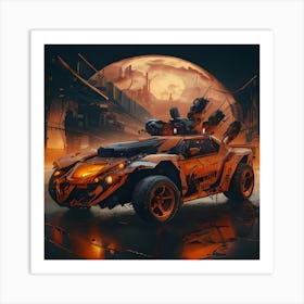 Pumpkin Car (Cyberpunk12) Art Print